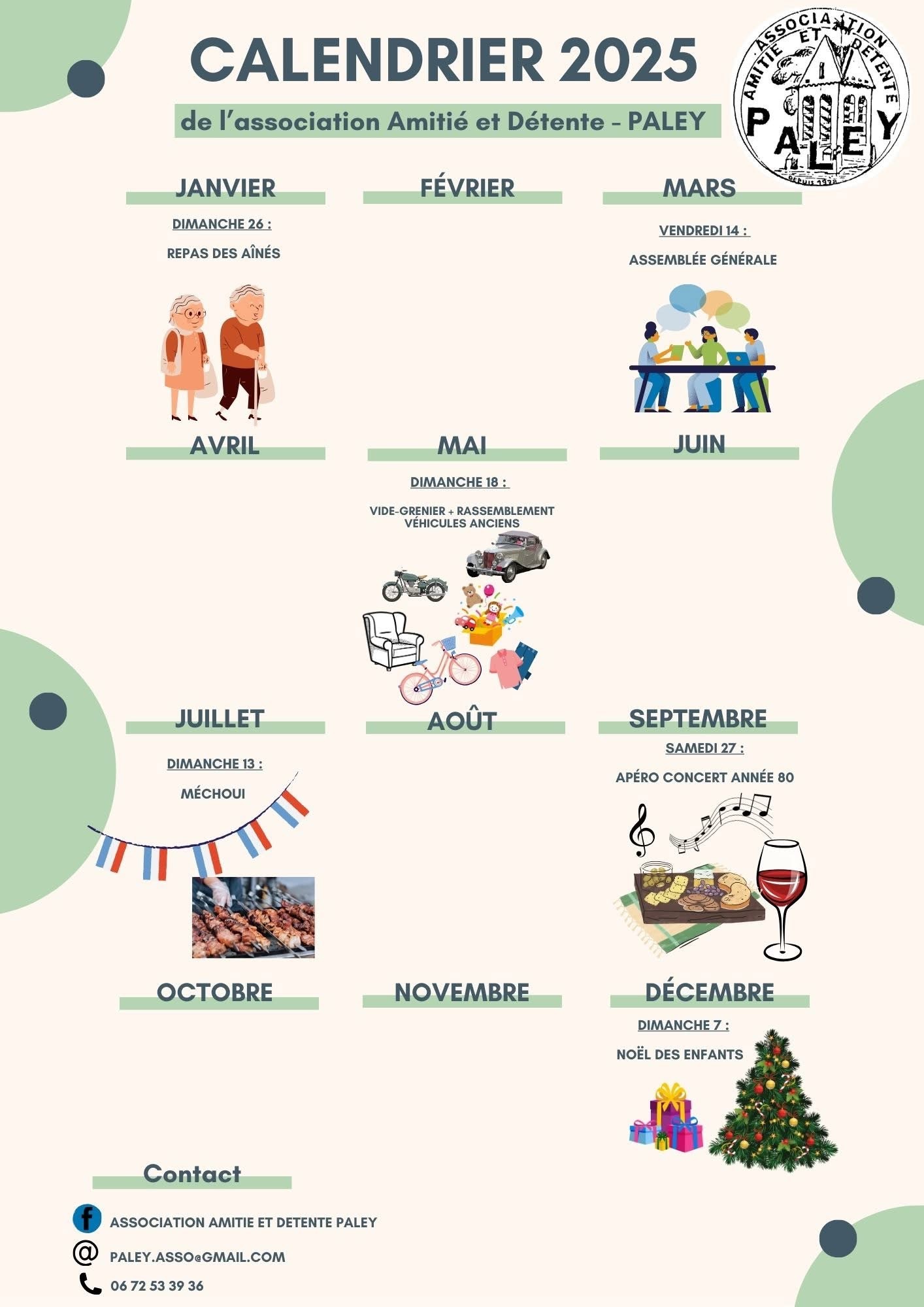 Evénements de l&rsquo;Amitié détente 2025